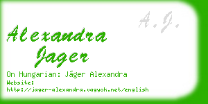 alexandra jager business card