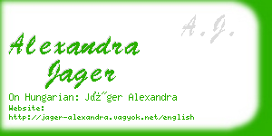 alexandra jager business card